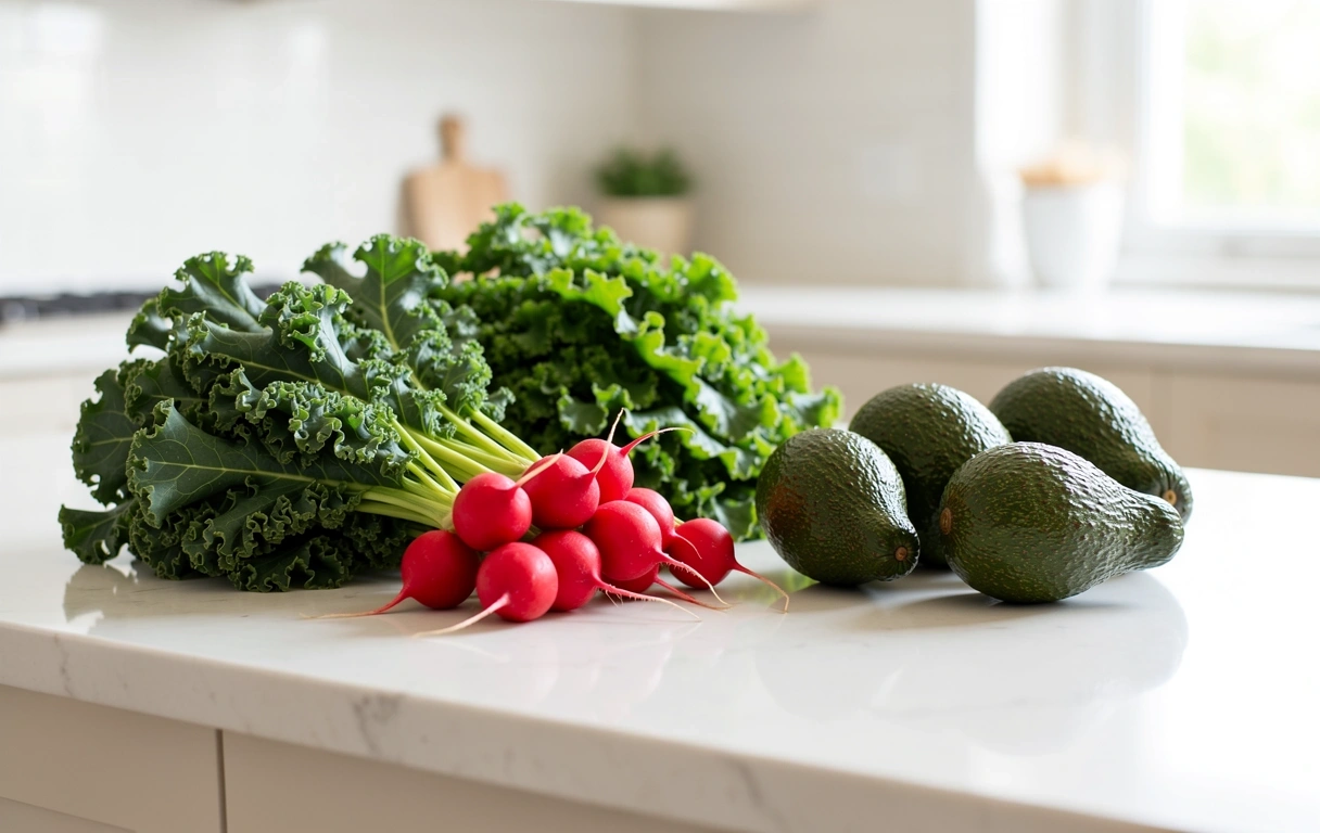 Frische gesunde Lebensmittel für die Ernährungsberatung